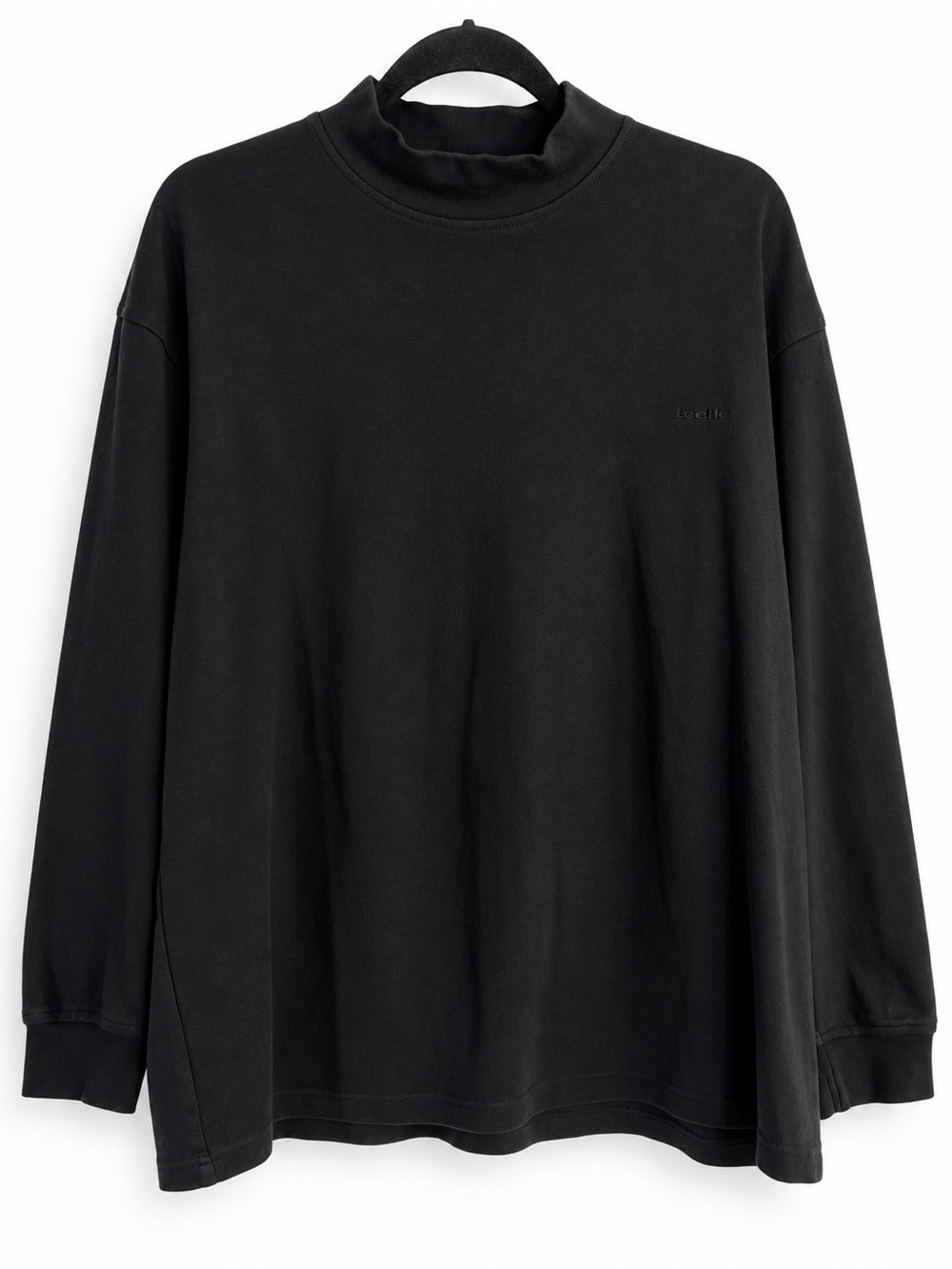 Bolle golf mens black medium soft long sleeve mock neck casual outdoor pima cott